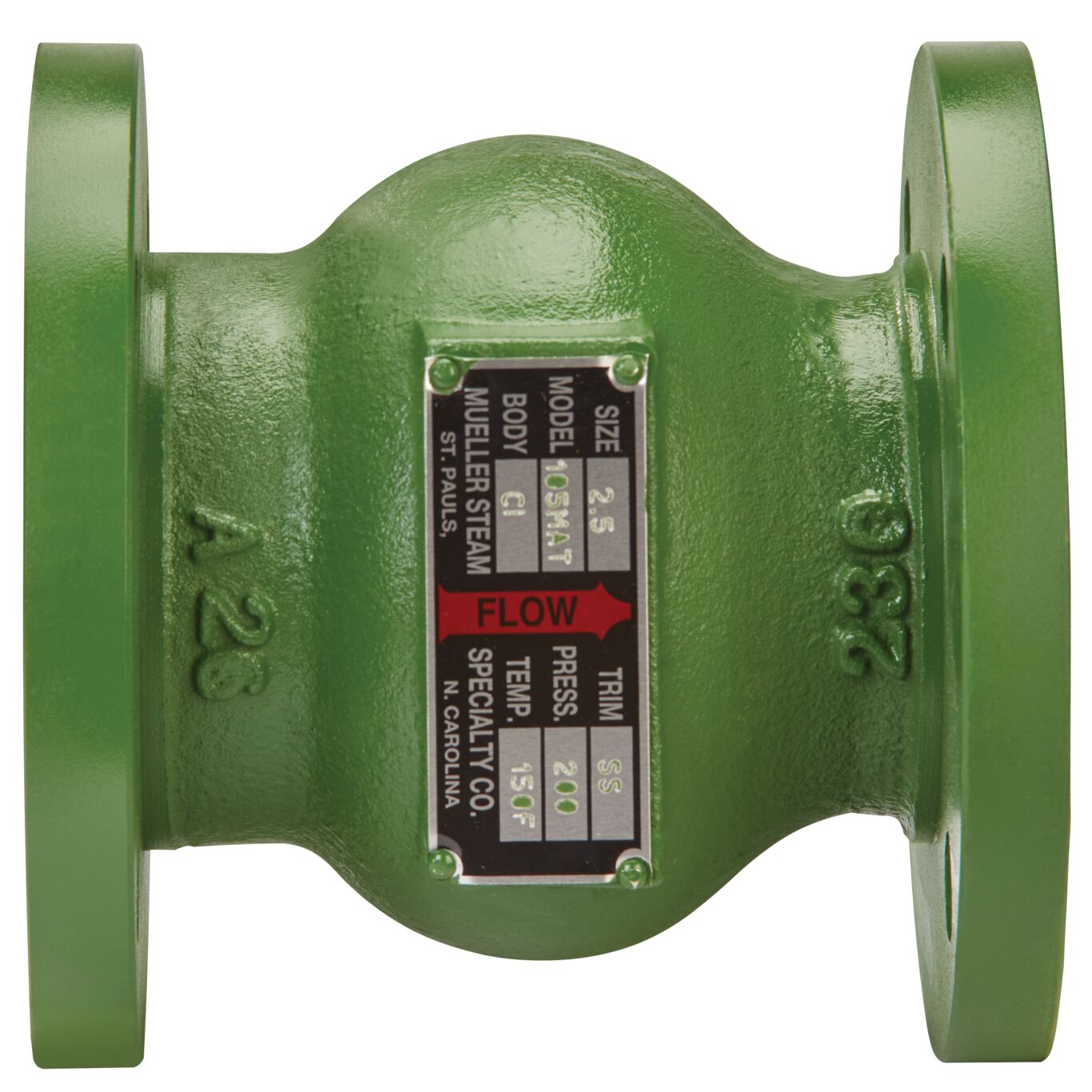 Product Image - 2 1/2 IN Cast Iron Globe Silent Check Valve, 125 Flanged, SS Trim, Lead Free