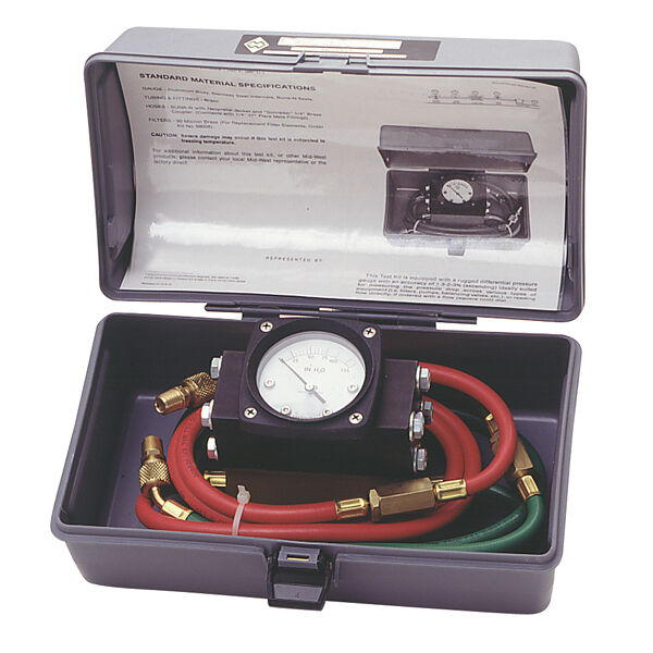 Differential pressure gauge clearance test kit