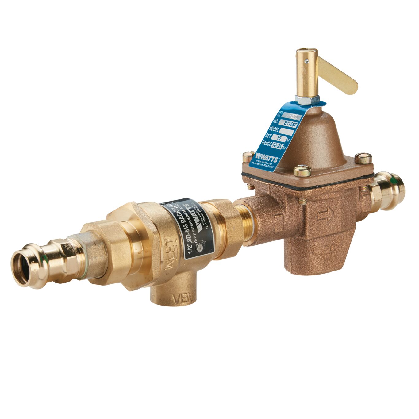 watts pressure reducing valve adjustment