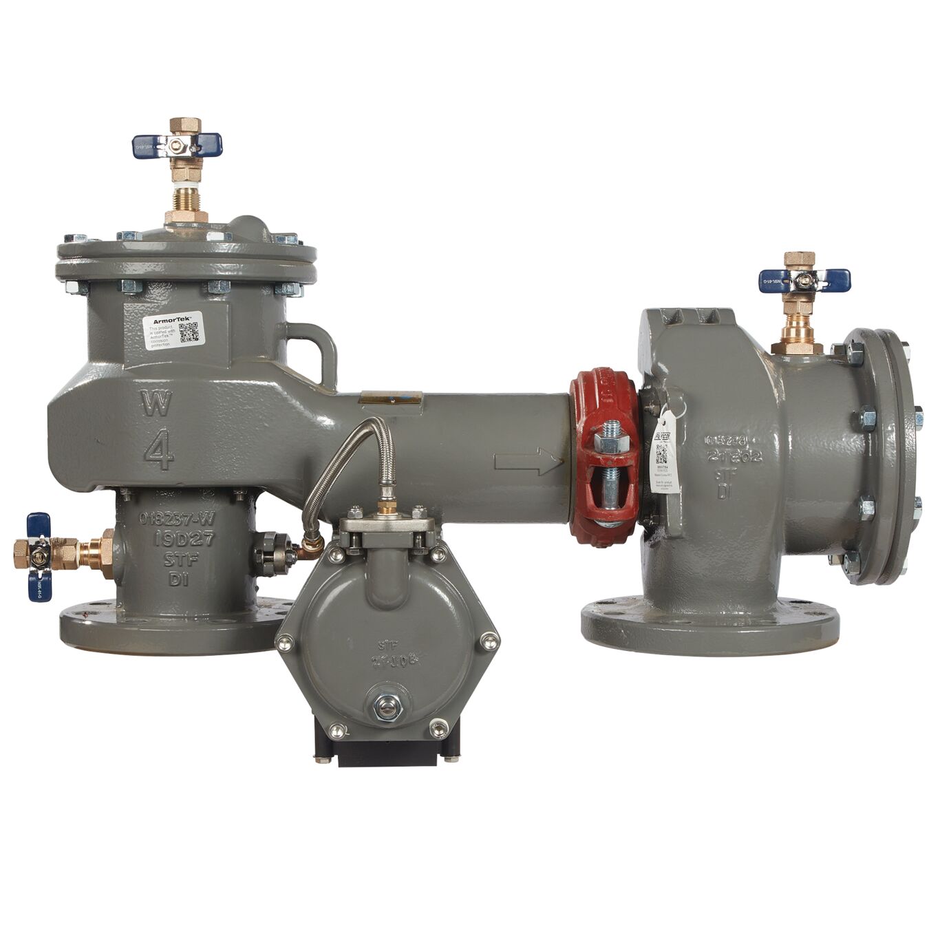 Lead Free MasterSeries N-Pattern Reduced Pressure Zone Assembly Backflow Preventer, Less Shutoff Valve and Flood Sensor