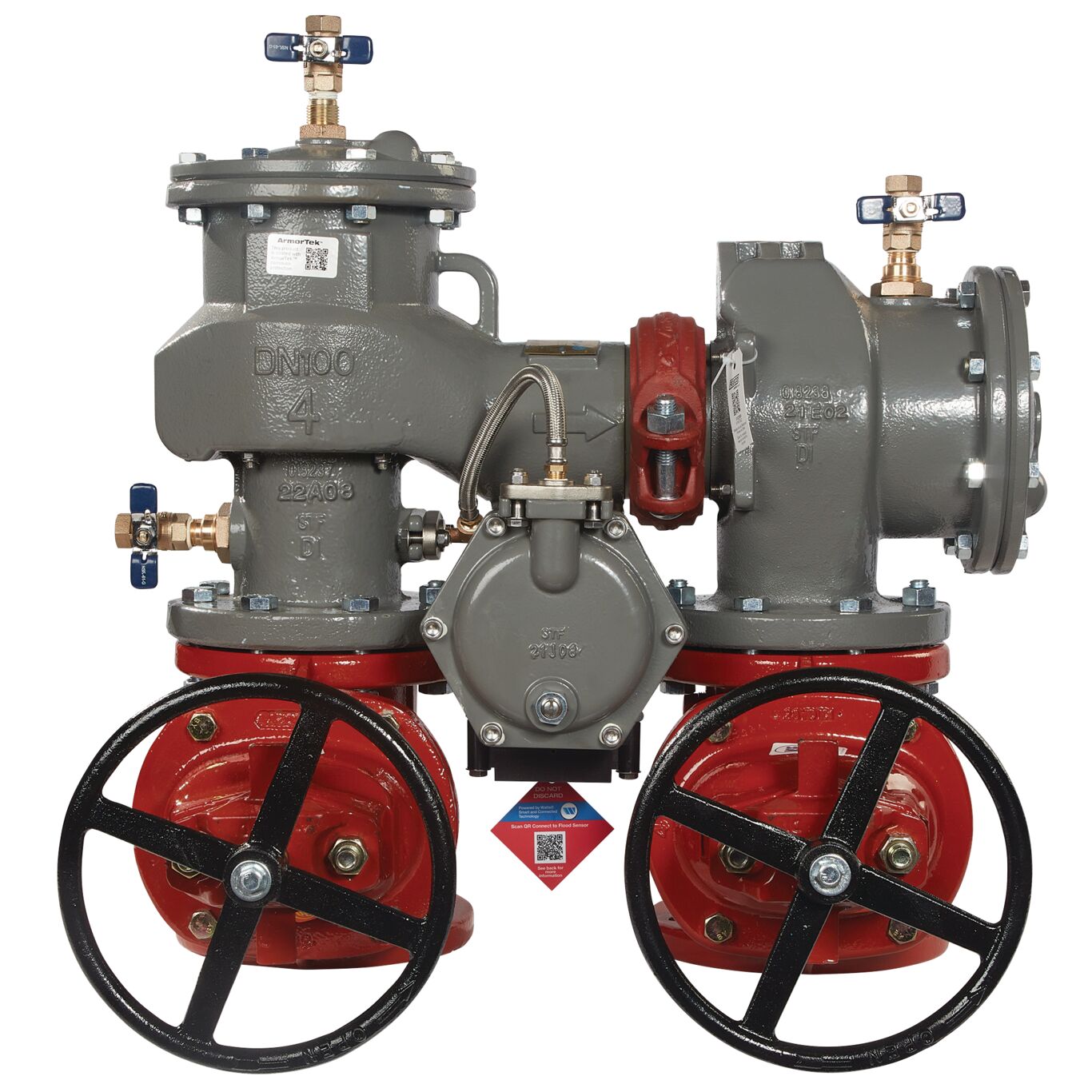 Lead Free MasterSeries N-Pattern Reduced Pressure Zone Assembly Backflow Preventer, Domestic NRS Gates and Flood Sensor