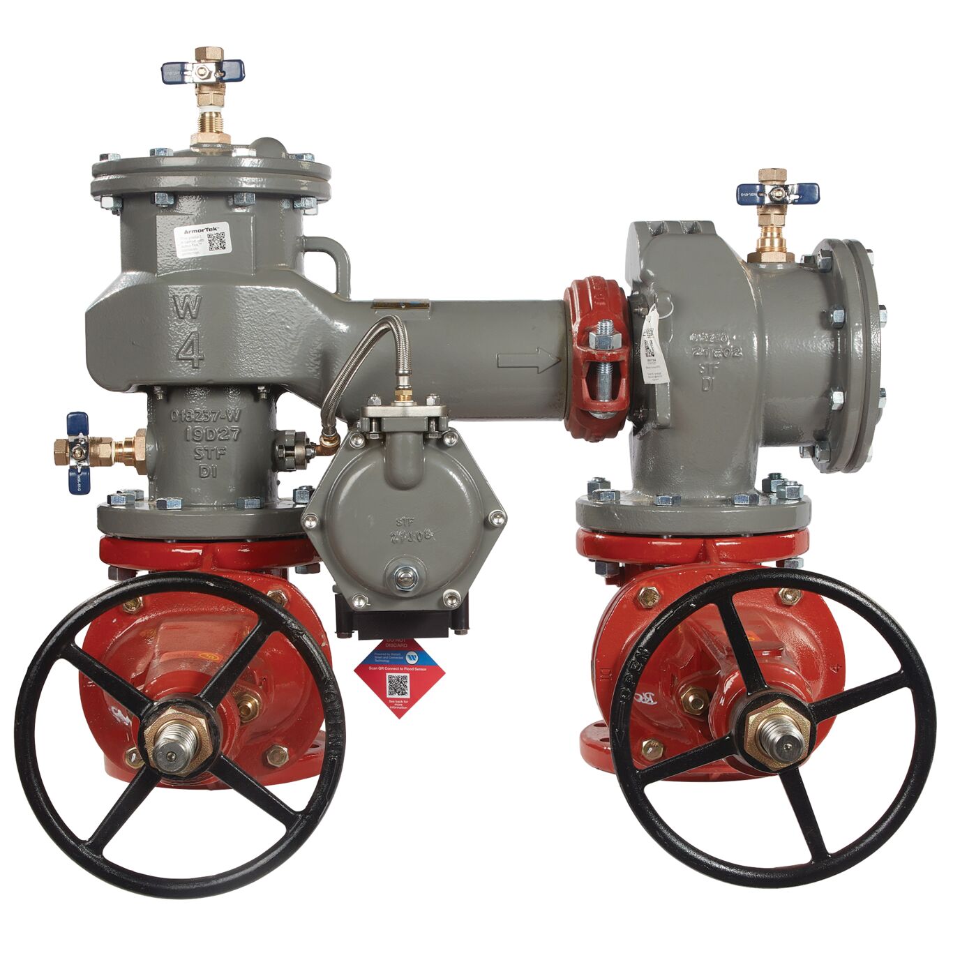 Lead Free MasterSeries N-Pattern Reduced Pressure Zone Assembly Backflow Preventer, Domestic NRS Gates and Flood Sensor