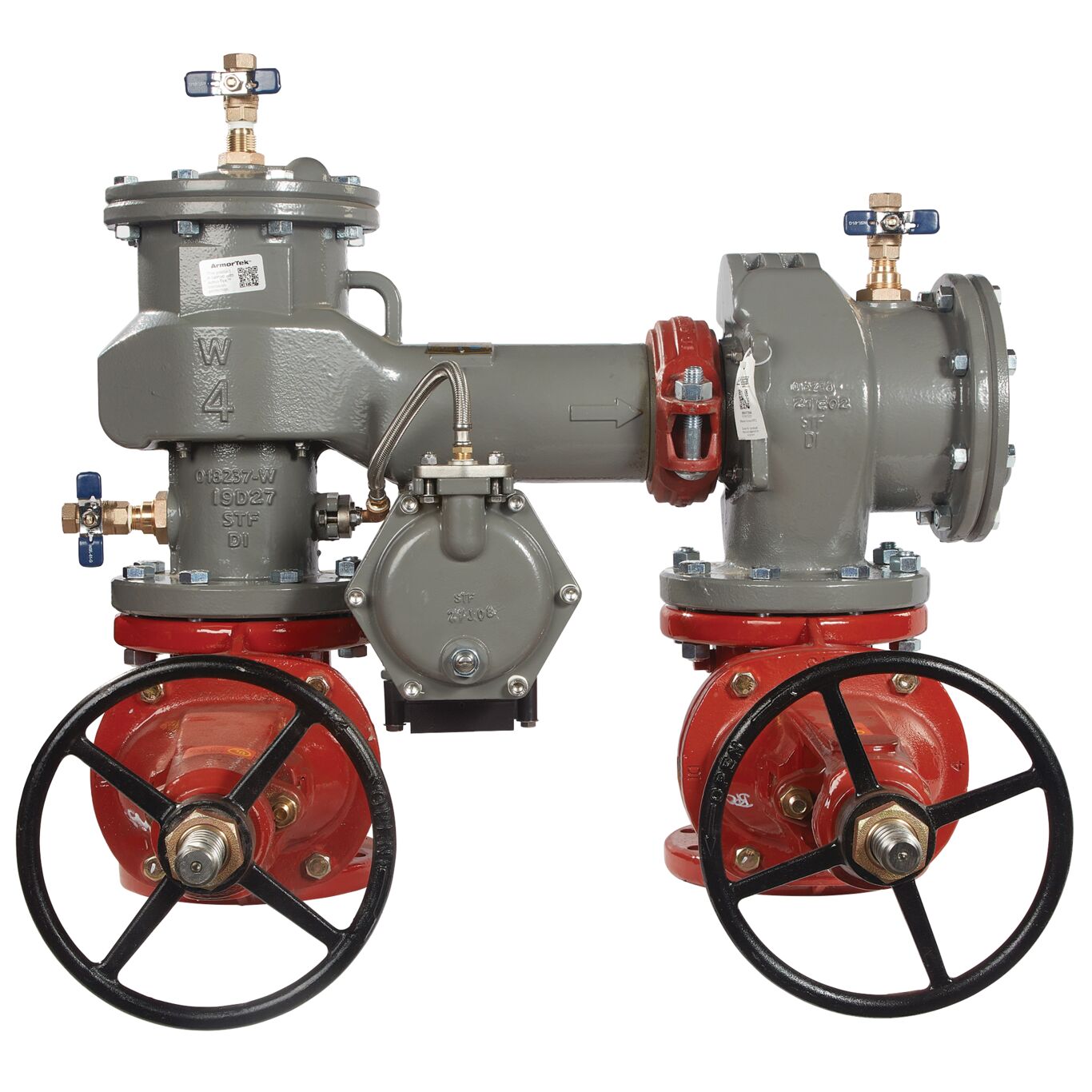 Lead Free MasterSeries N-Pattern Reduced Pressure Zone Assembly Backflow Preventer, Domestic NRS Gates and Flood Sensor