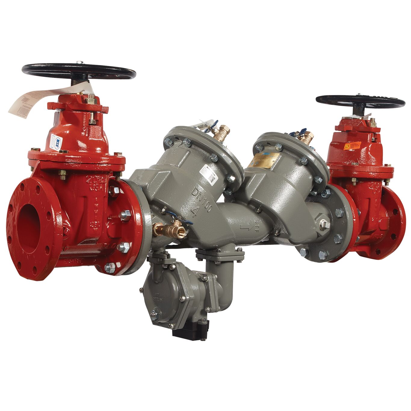 Lead Free MasterSeries In-Line Reduced Pressure Zone Assembly Backflow Preventer, Domestic NRS Gates and Flood Sensor