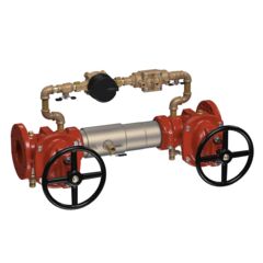 SS Double Check Detector Backflow Preventer Assembly, Colt, NRS Shutoffs, Tri-Link Checks, Cubic Feet Meter