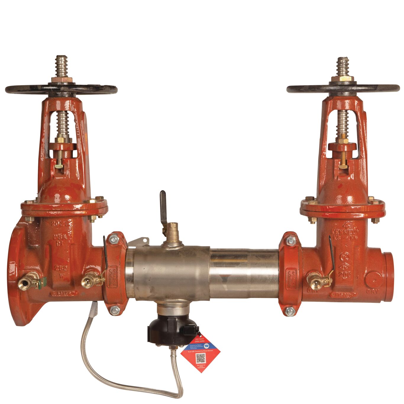 Reduced Pressure Valve Assembly Backflow Preventer, OSY Gates, Flange x Groove and Flood Sensor