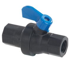 Flowmatic Straight Ball Valve, 1/4 IN FNPT Fitting, Black