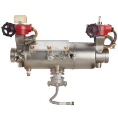 Stainless Steel Reduced Pressure Zone Assembly, Deringer, Integral Butterfly Valves, GRV Ends, Dual-Action Check Modules, Adapter Kit with 2 1/2 IN GRV Couplings and Adapters