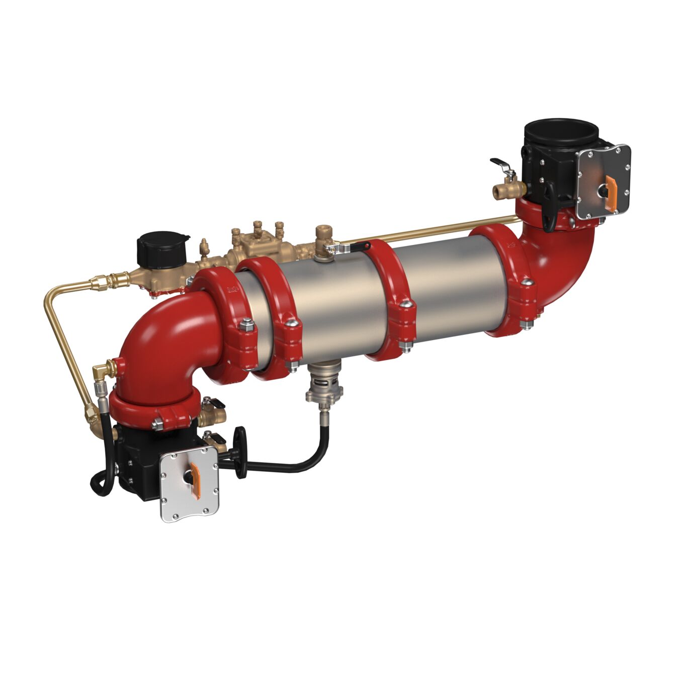 Product Image - Stainless Steel Reduced Pressure Detector Backflow Preventer Assembly, Maxim, Grooved Butterfly Shutoffs, Link Check Modules, Meter, Z Pattern