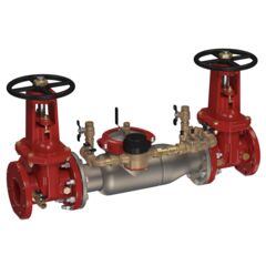 Stainless Steel Double Check Detector Backflow Preventer Assembly, OSY Shutoffs, Cam-Check Valves, Less Meter