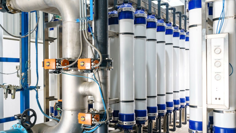 Pre-treatment water filtration equipment at semiconductor plant