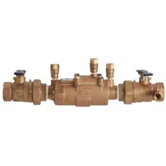 Product Image - Lead Free Bronze Double Check Valve Backflow Preventer Assembly, Quarter Turn Shutoff, Union, Small Diameter