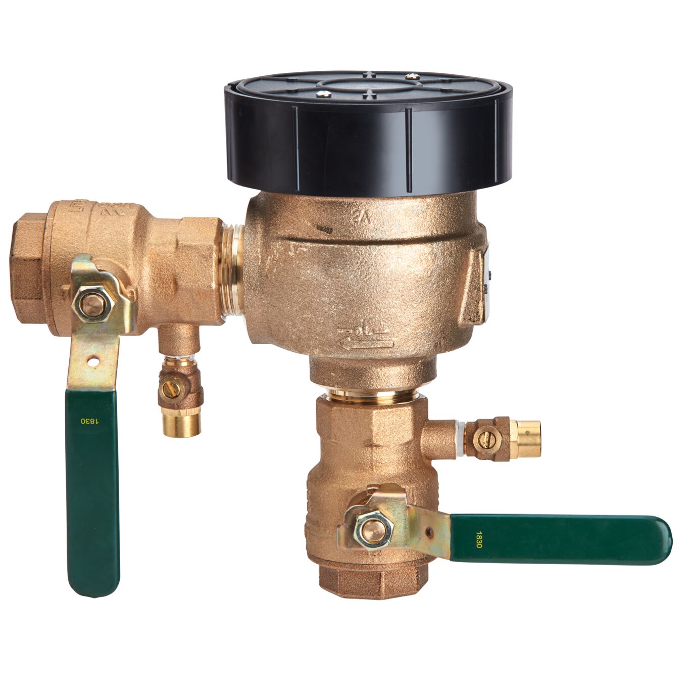 Product Image Bronze Freeze Resistant Pressure Vacuum Breaker, Quarter Turn Shutoff, Lever Handles