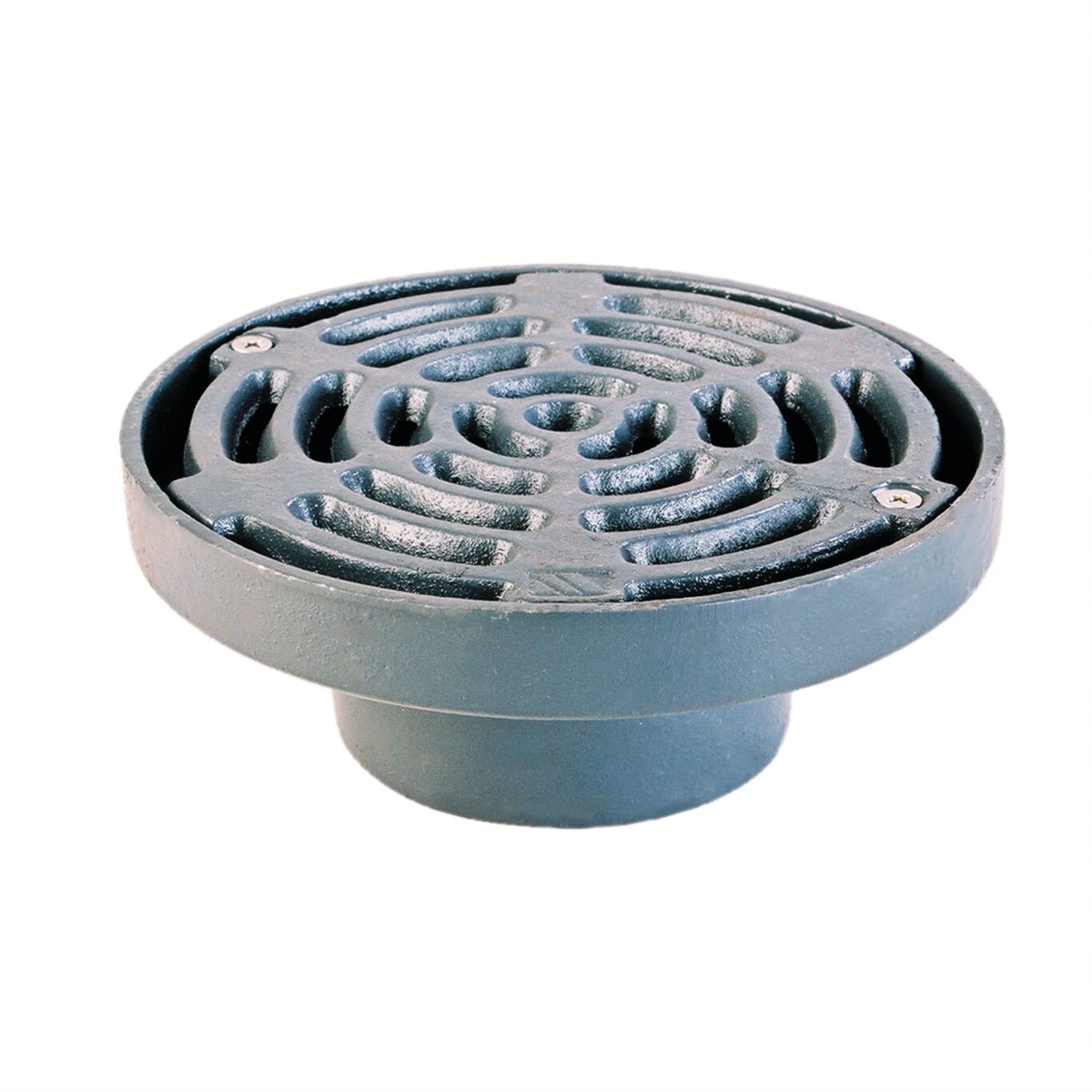 Product Image - Floor Drain, Cast Iron, Heavy Duty, Secured Cast Iron Grate, No Hub Connection