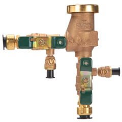 Product Image 1/2 In Bronze Anti-Siphon Pressure Vacuum Breaker, Quarter Turn Shutoff, Quick Connect Adapters, Tee Handles